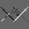 Set of Sword isolated, Military sword ancient weapon design, weapon silhouette,vector