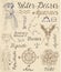 Set of symbols for zodiac sign Aquarius or Water Bearer