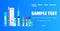 set syringe with covid-19 vaccine bottle swab nasal test and rapid cassette fight against coronavirus pandemic concept