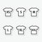 Set of t-shirts icons with inscriptions of the size  sign for mobile concept and web design