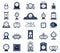 Set of table clock icons