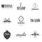 Set of Tailor, sewing, handmade logos or emblems. Vector illustration.