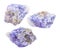 Set of Tanzanite blue violet Zoisite crystals