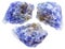 Set of tanzanite blue violet zoisite crystals