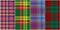 Set of tartan traditional ornament repeatable pattern, textile texture from plaid, tablecloths, shirts, clothes, dresses, bedding