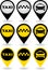 Set of taxi pins