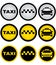 Set of taxi signs