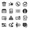 Set of Technology icons, such as Artificial intelligence, Smile face, Reject file symbols. Vector
