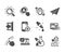 Set of Technology icons, such as Chemistry pipette, Seo phone, Sign out. Vector