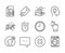 Set of Technology icons, such as Idea head, Loan percent, Touchscreen gesture. Vector