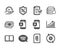 Set of Technology icons, such as Weather phone, Loan percent, Cogwheel. Vector