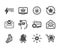 Set of Technology icons, such as Web mail, Shopping cart, Web shop. Vector