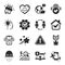 Set of Technology icons, such as Workflow, Idea, Cogwheel symbols. Vector