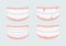 Set of teeth vector