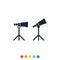 Set of telescope icons,Vector and Illustration