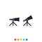 Set of telescope icons,Vector and Illustration