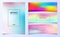 Set of template abstract smooth blurred pastel color, vibrant, holographic gradient background with halftone texture. You can use