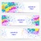 Set of template banners. Bright modern abstract design for your
