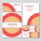 Set templates business cards and invitations with circular patterns of mandalas. Corporate style