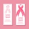 Set of templates flyers on the fight against breast cancer