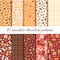 Set of ten abstract chocolate seamless patterns