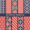 Set of ten ethnic patterns