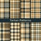 Set of ten seamless vector scottish tartan square patterns. design for covers, textile, packaging