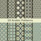 Set of ten vector arabic geometric patterns