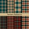 Set of ten vector trendy scottish tartan patterns. design for wrapping, packaging, covers, cloths, christmas