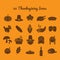 set of thanksgiving icons. Vector illustration decorative background design