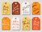 Set of thanksgiving tags for holiday design with lettering