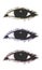 Set of three asian eyes with 3d effect. Vector.