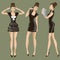 Set of three business lady flat style woman people