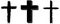 Set of three christian crosses illustration