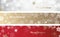 Set of three colorful Christmas background banners with snowflakes and simple Merry Christmas text - horizontal version