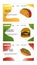 Set of three fast food web site templates. landing page design for website and mobile site.