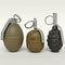 Set of three grenades: RGD-5, F-1, M26