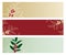 A set of three holly themed banners with copyspace