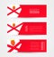 Set of three horizontal banners with flag of Jersey. Web banner design template in color of Jersey flag