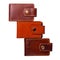 Set of three luxury craft business card holder cases made of leather