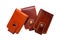 Set of three luxury craft business card holder cases made of leather