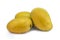 Set of three mangoes high quality image isolated on white background