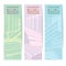 Set Of Three Pastel Abstract Vertical Banners.