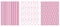 Set of three seamless patterns in pink colors, vector