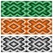 Set of three seamless rhombic patterns