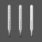 Set of three thermometers in vector