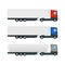 Set of three truck trailers