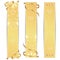 Set of three VIP gold vertical banner with gold ribbons.