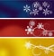 Set of three winter banners
