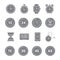 Set of timer icons. Vector illustration decorative design